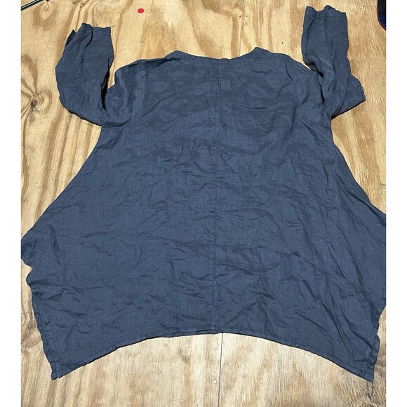 Catwalk Studio Ramie Tunic Blouse Top 3/4 Sleeve Women S @N2 - Picture 2 of 8